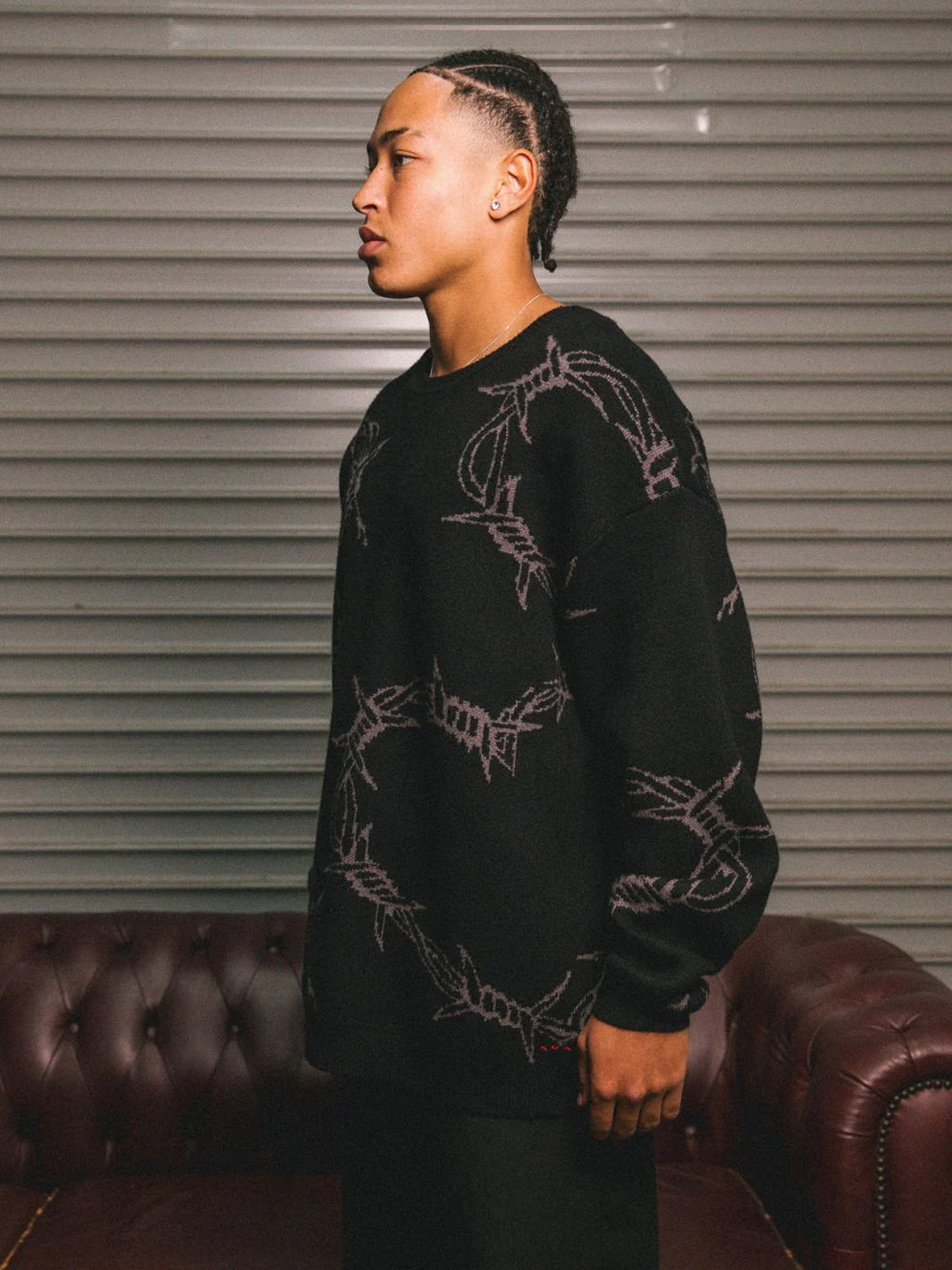 COLLEGE DROPOUT KNIT - BLACK/GREY