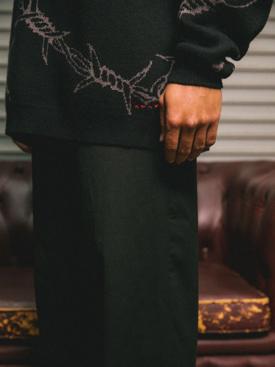 COLLEGE DROPOUT KNIT - BLACK/GREY