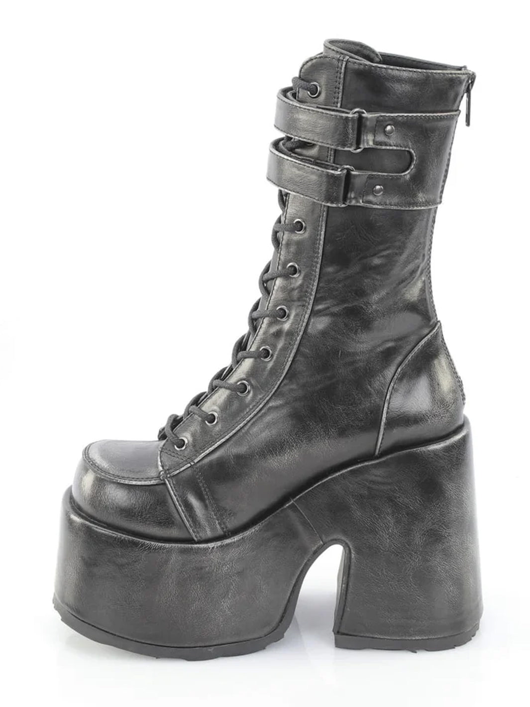 DEMONIA CAMEL-250 - BLACK/SILVER VEGAN LEATHER ✰ PRE ORDER ✰