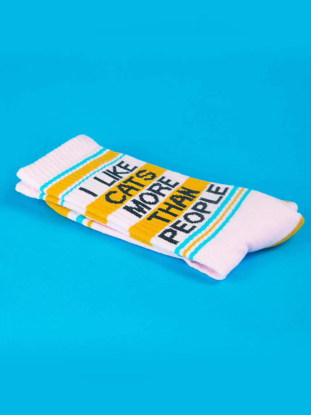 I LIKE CATS MORE THAN PEOPLE SOCKS