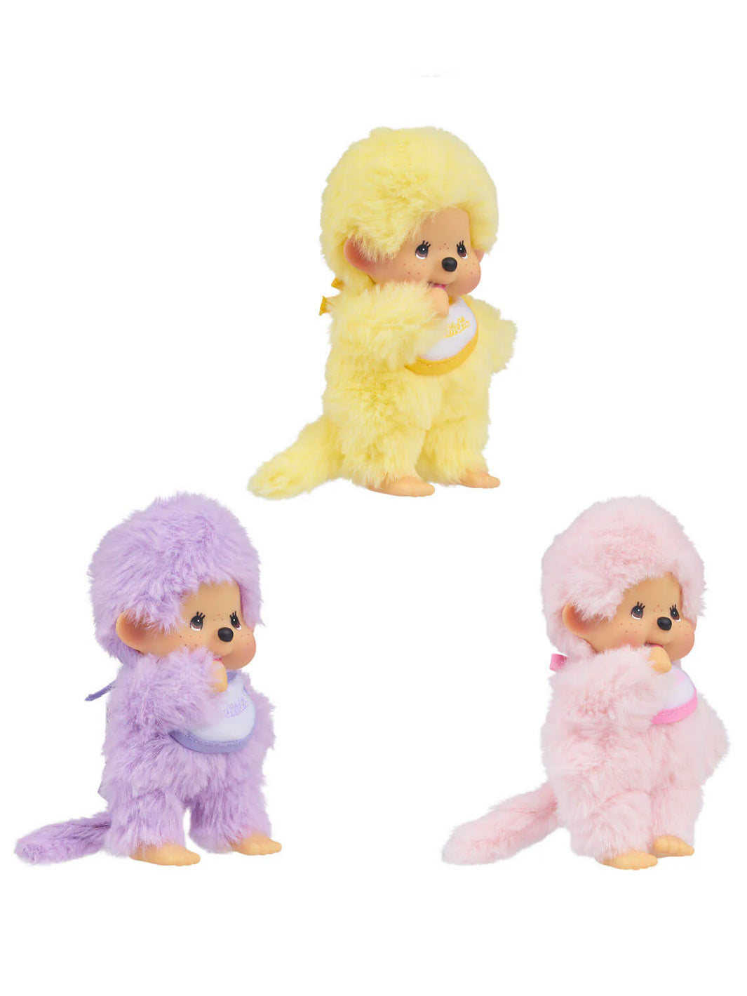 MONCHHICHI COLOURFUL BEANIES PLUSH DOLL - PASTEL PINK