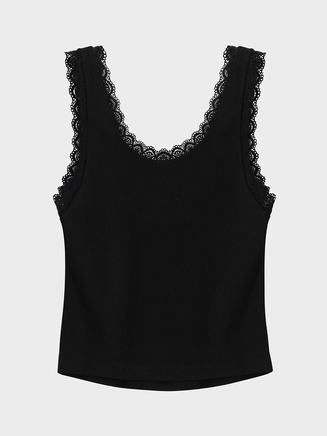 C-BOMB LACE CROP - BLACK