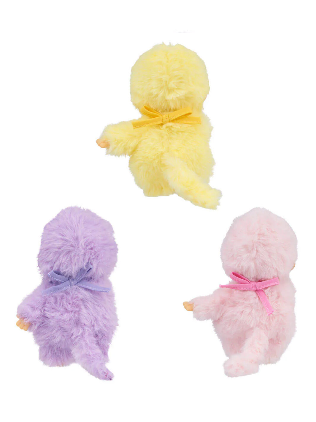 MONCHHICHI COLOURFUL BEANIES PLUSH DOLL - PASTEL PINK