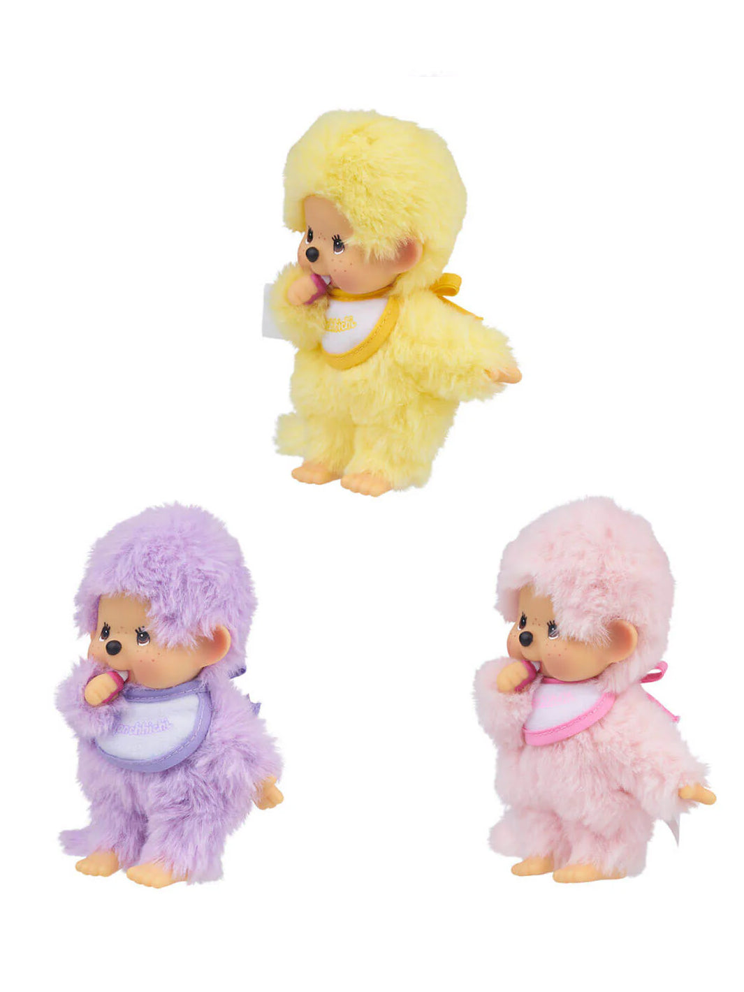 MONCHHICHI COLOURFUL BEANIES PLUSH DOLL - PASTEL PINK
