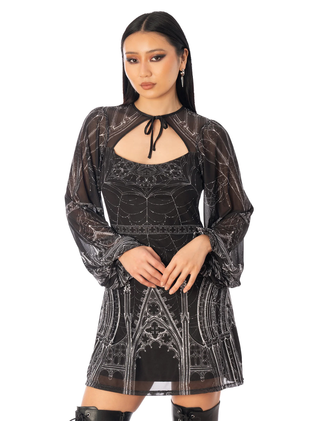 Caught in the Cloisters A-Line Bishop Dress