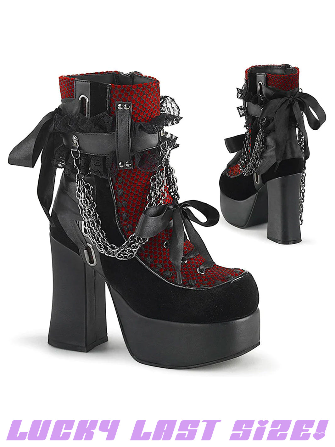 CHARADE-110 - BLACK & RED - US WOMENS SIZE 11