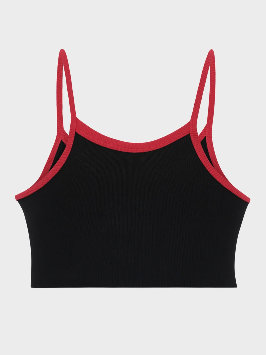 STAR STUDDED RIB CROP - WASHED BLACK