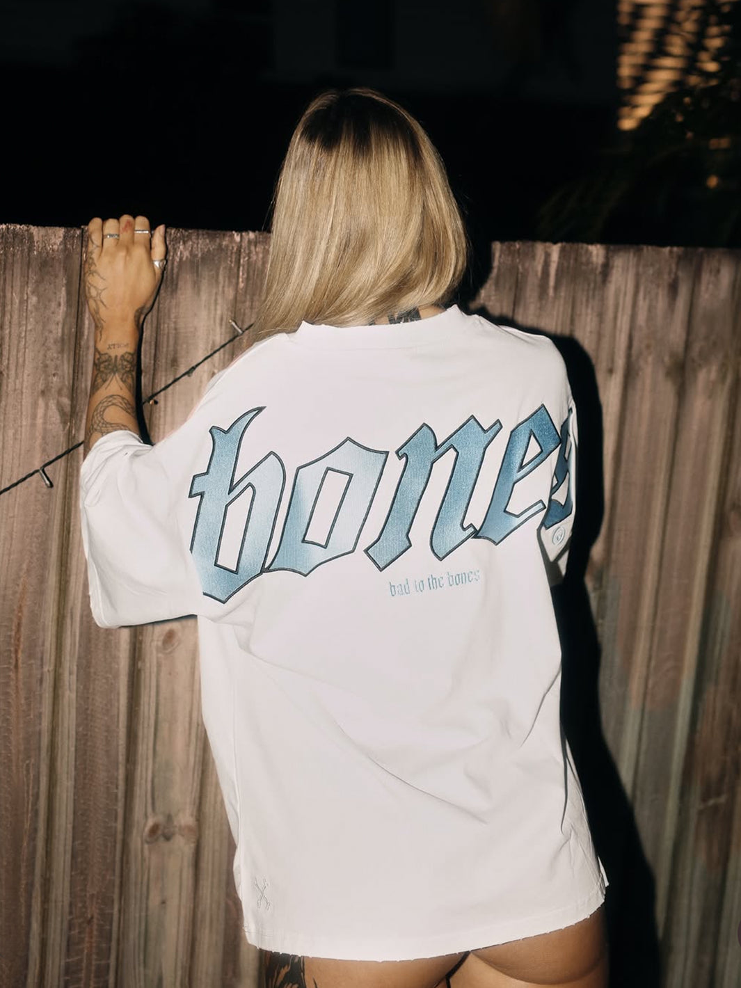 BONES CLASSIC 2.0 TEE - WHITE/BLUE