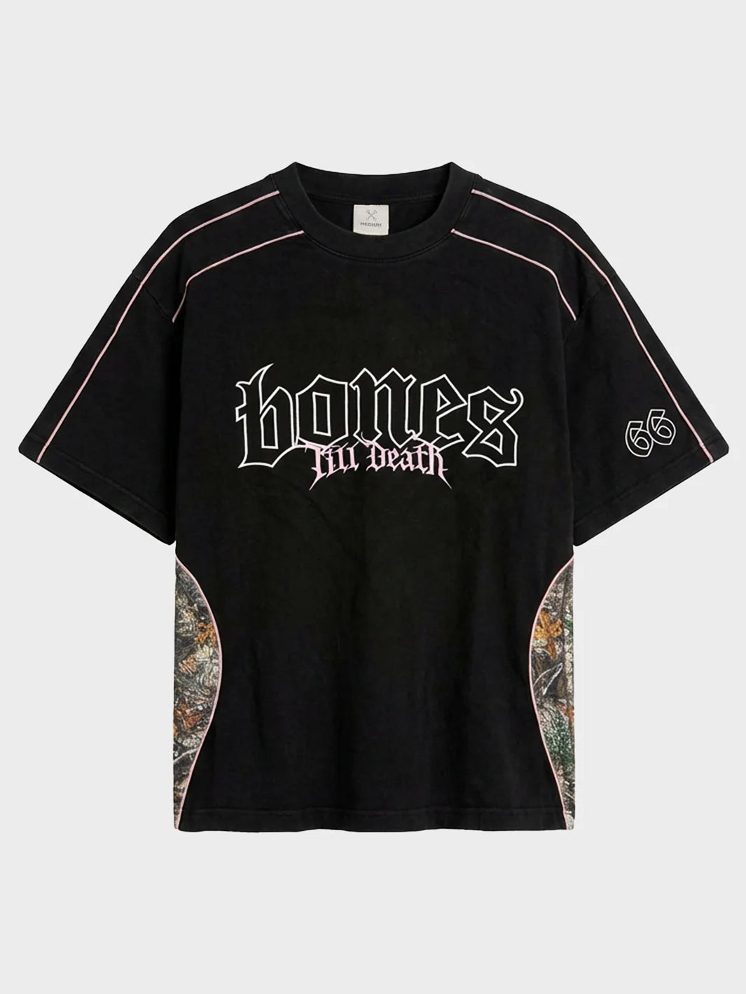TILL DEATH CAMO PANEL TEE - VINTAGE BLACK