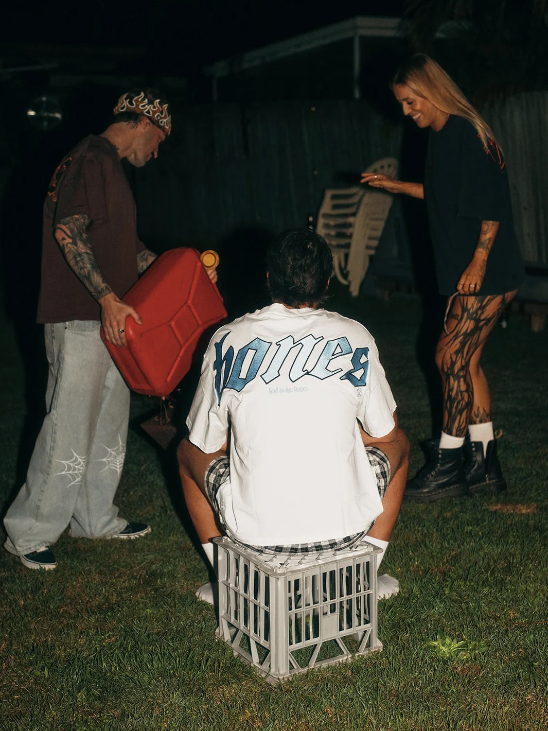 BONES CLASSIC 2.0 TEE - WHITE/BLUE