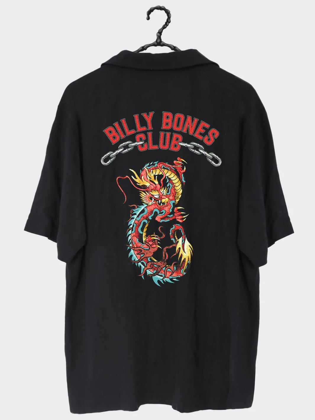BILLY BONES CLUB DRAGON BOWLO SHIRT - BLACK