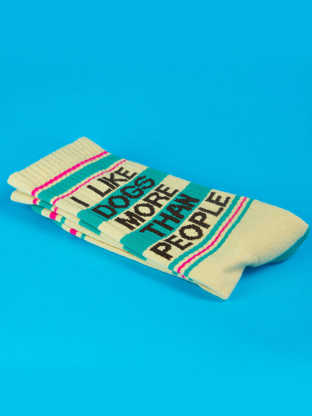 I LIKE DOGS MORE THAN PEOPLE SOCKS