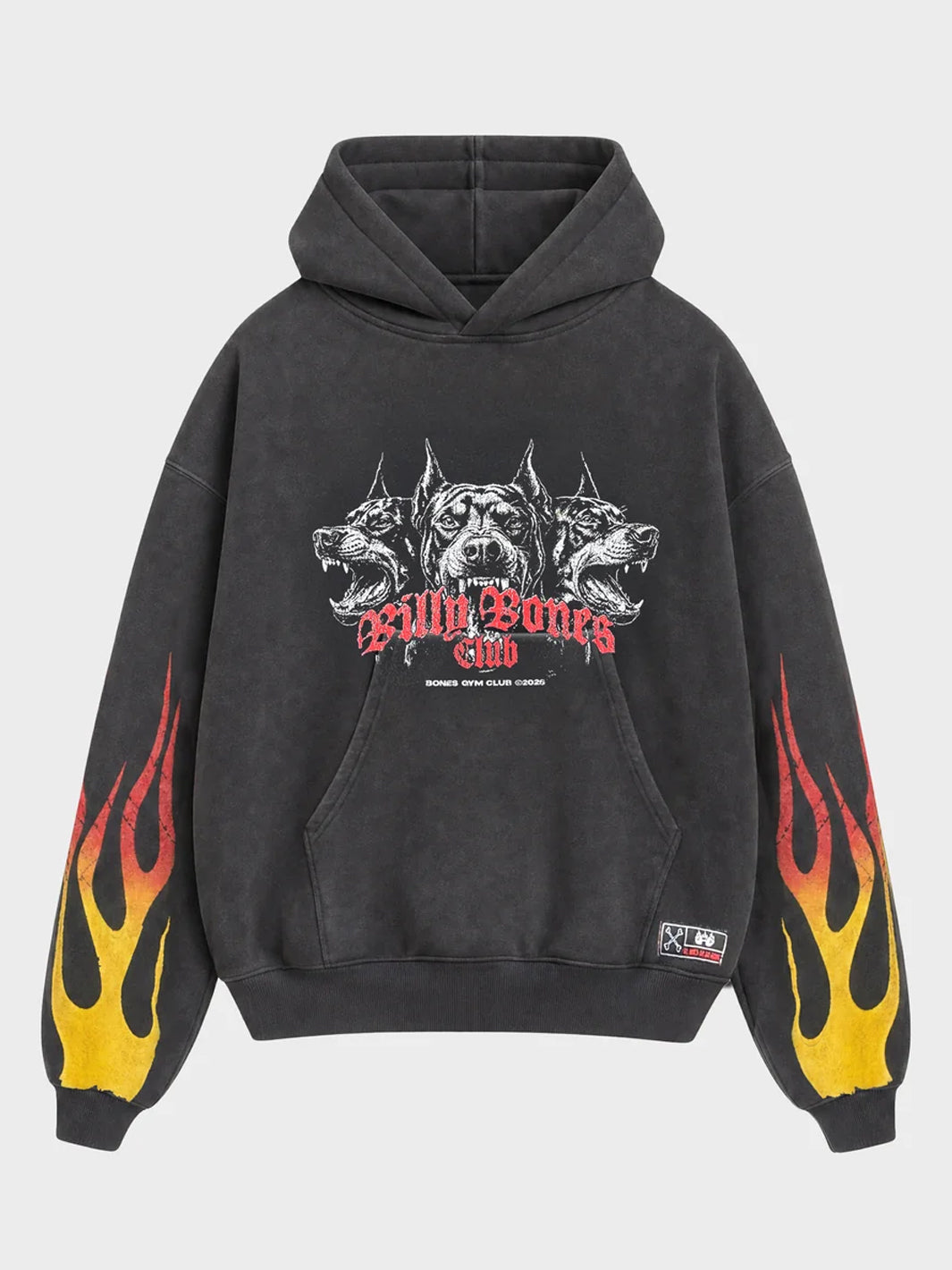 DEATHLIFTING BURNER HOODIE - BLACK/FLAME