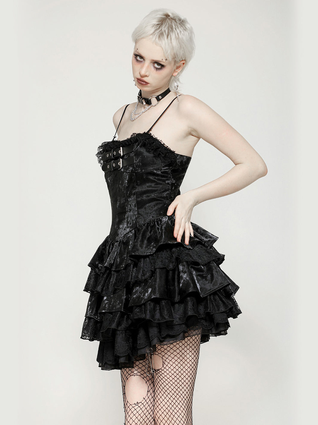 VENOM RUFFLE DRESS