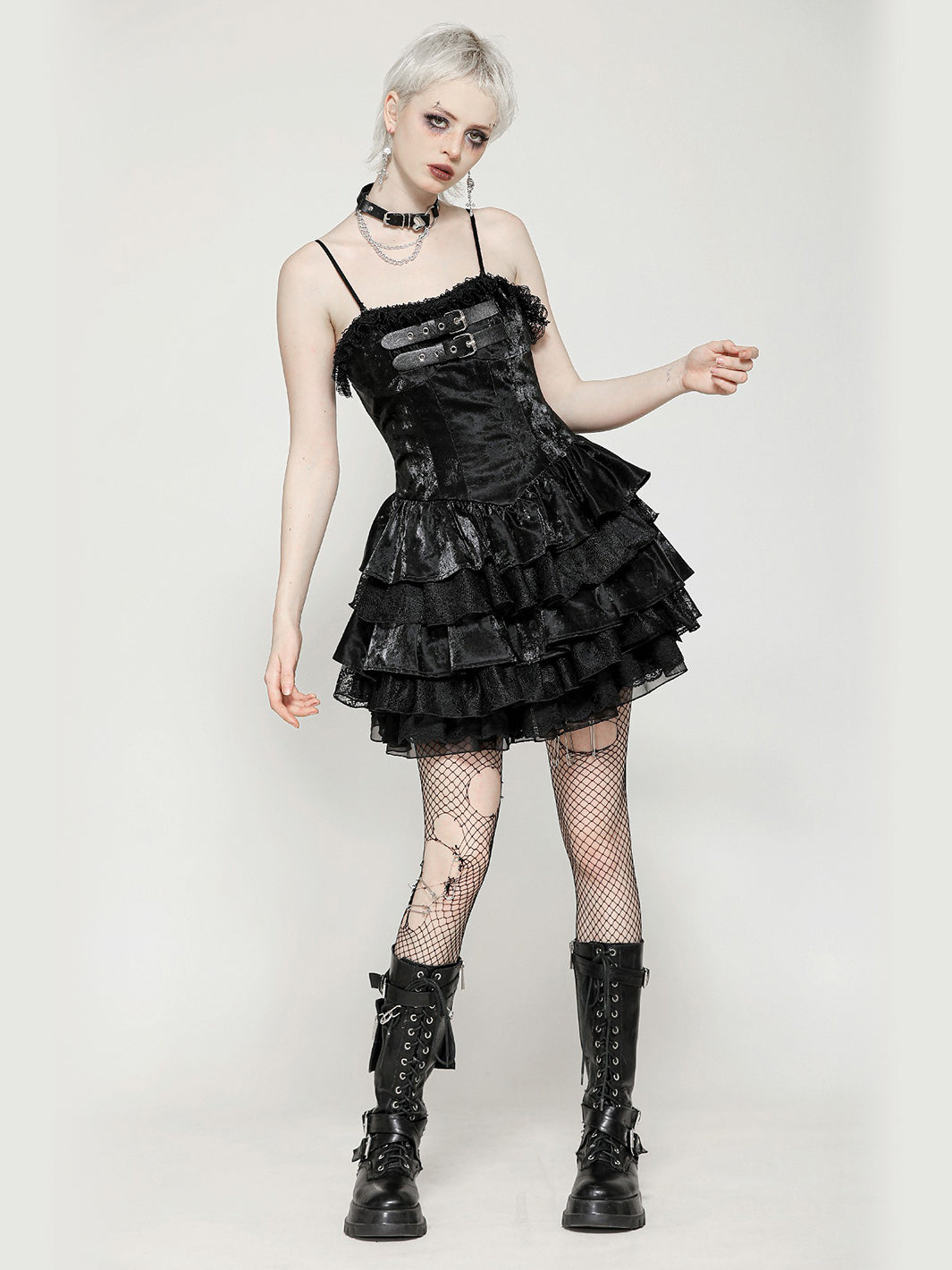 VENOM RUFFLE DRESS