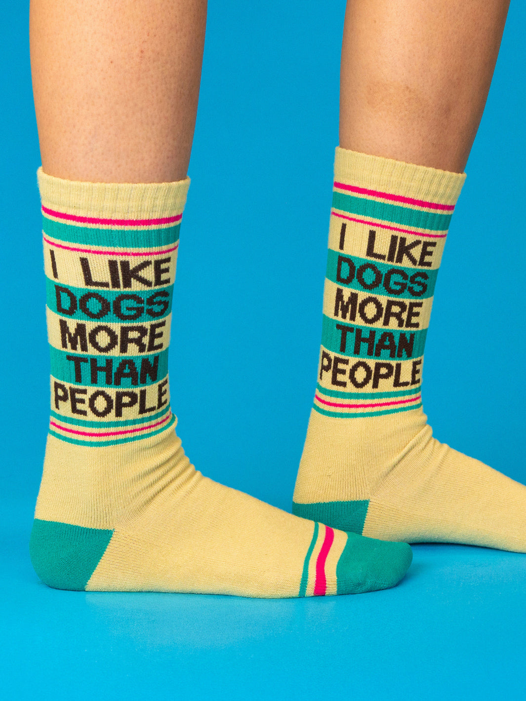 I LIKE DOGS MORE THAN PEOPLE SOCKS