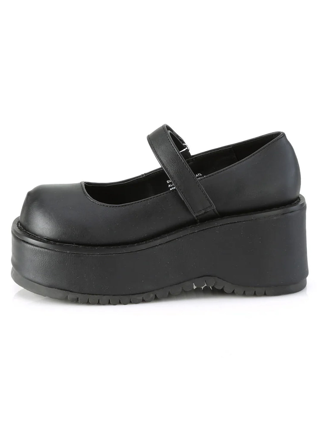 DEMONIA DOLLIE-01 PLATFORM MARYJANES - BLACK VEGAN LEATHER