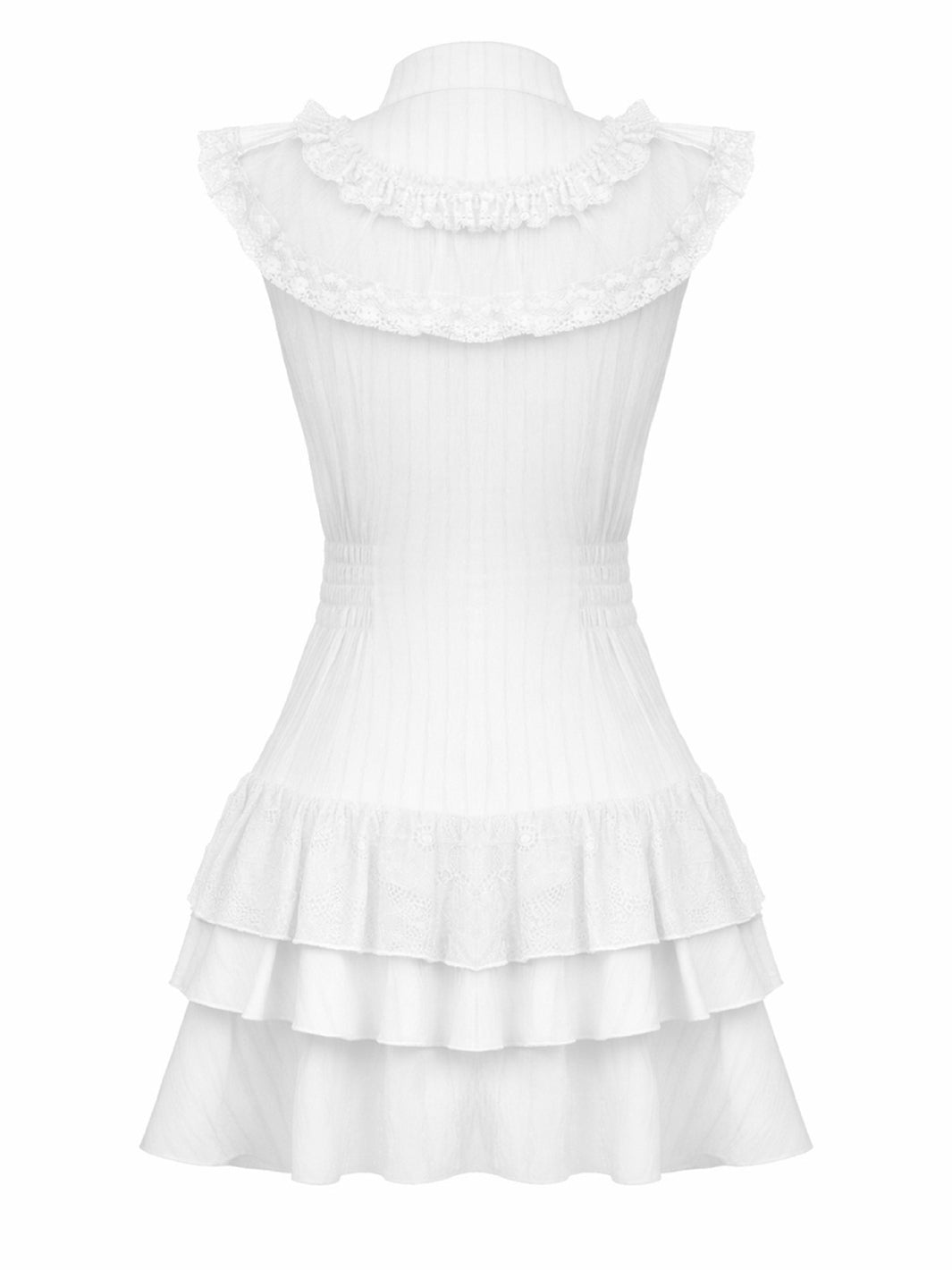 PEARL RUFFLE MINI DRESS