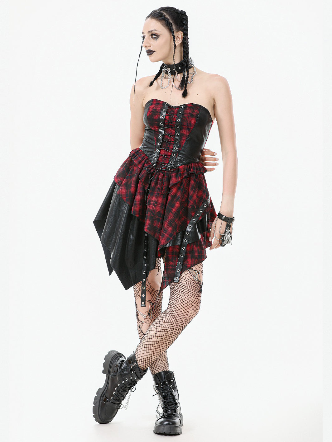CRIMSON RIOT CORSET DRESS