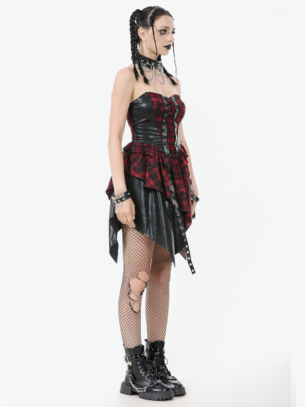 CRIMSON RIOT CORSET DRESS