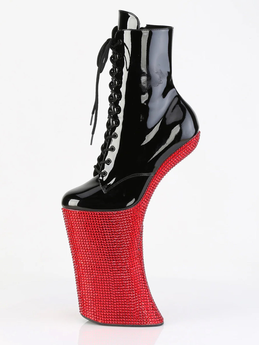 FORBIDDEN-1020BEJ BLACK PATENT/RED ✰ PRE ORDER ✰