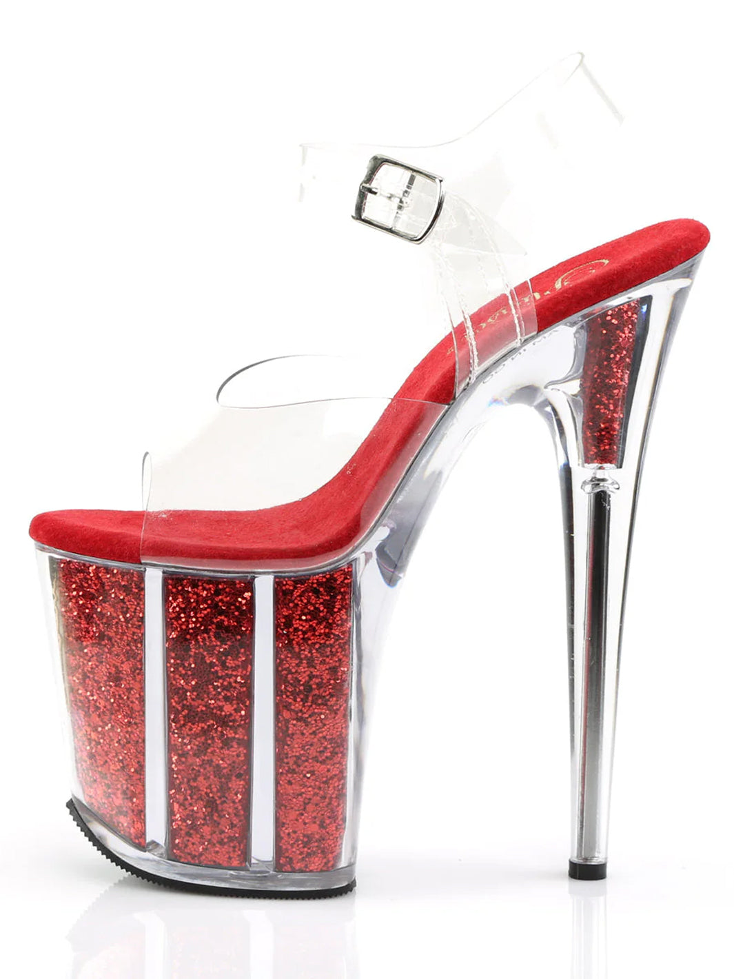 FLAMINGO-808G - CLEAR/RED GLITTER ✰ PRE ORDER ✰