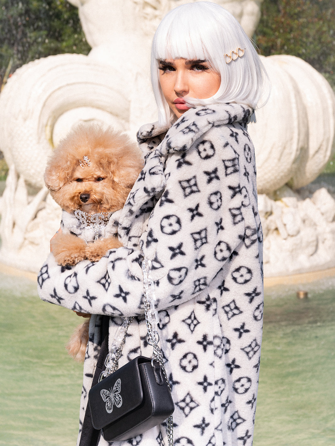 FASHION KILLA FAUX FUR JACKET - GREY ✰ MADE 4 U ✰