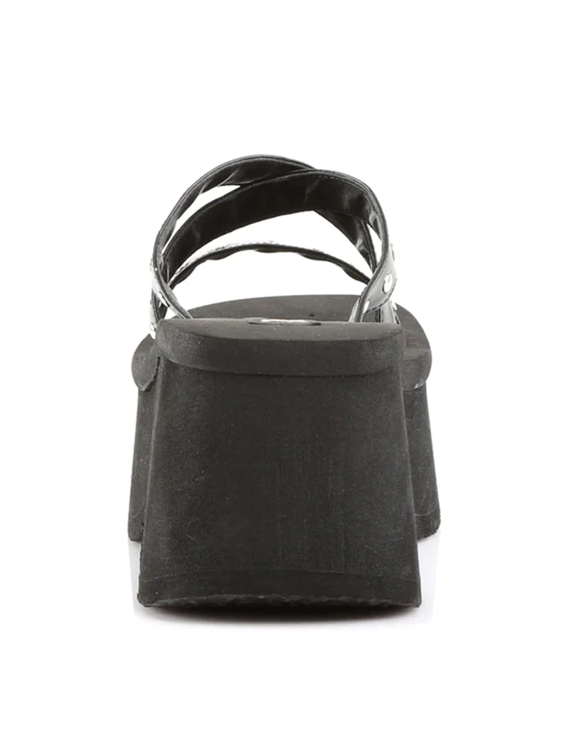 DEMONIA FUNN-19 - BLACK VEGAN LEATHER ✰ PRE ORDER ✰