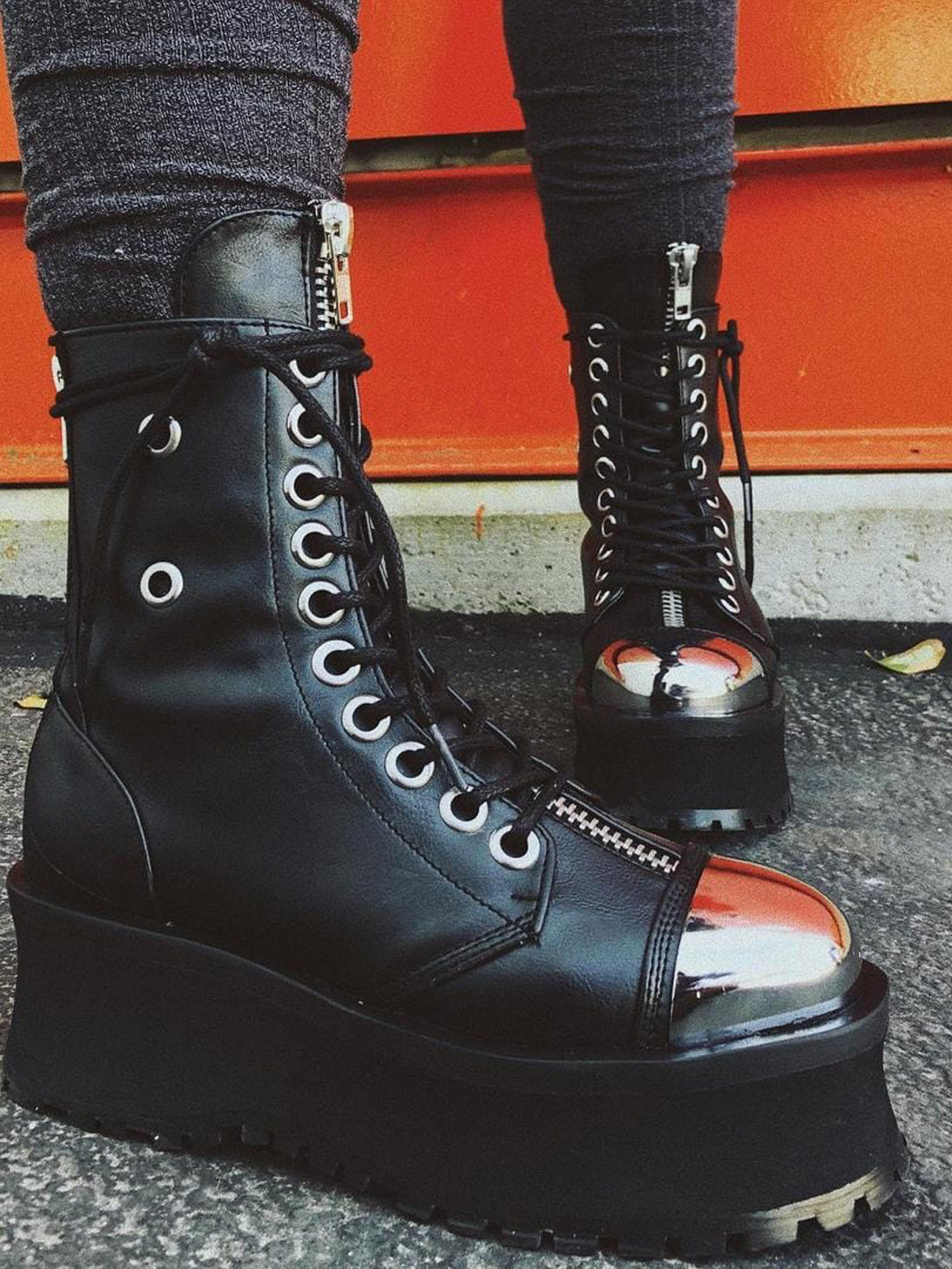 Gravedigger Demonia Boots Size DEMONIA GRAVEDIGGER-10 BLACK VEGAN