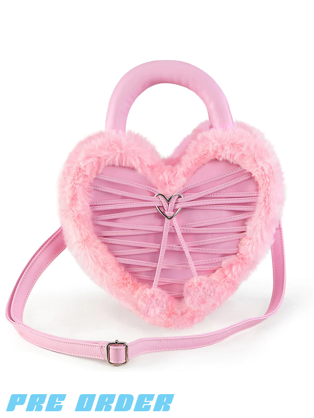 FAUX HEART SHAPED PURSE - PINK ✰ PRE ORDER ✰