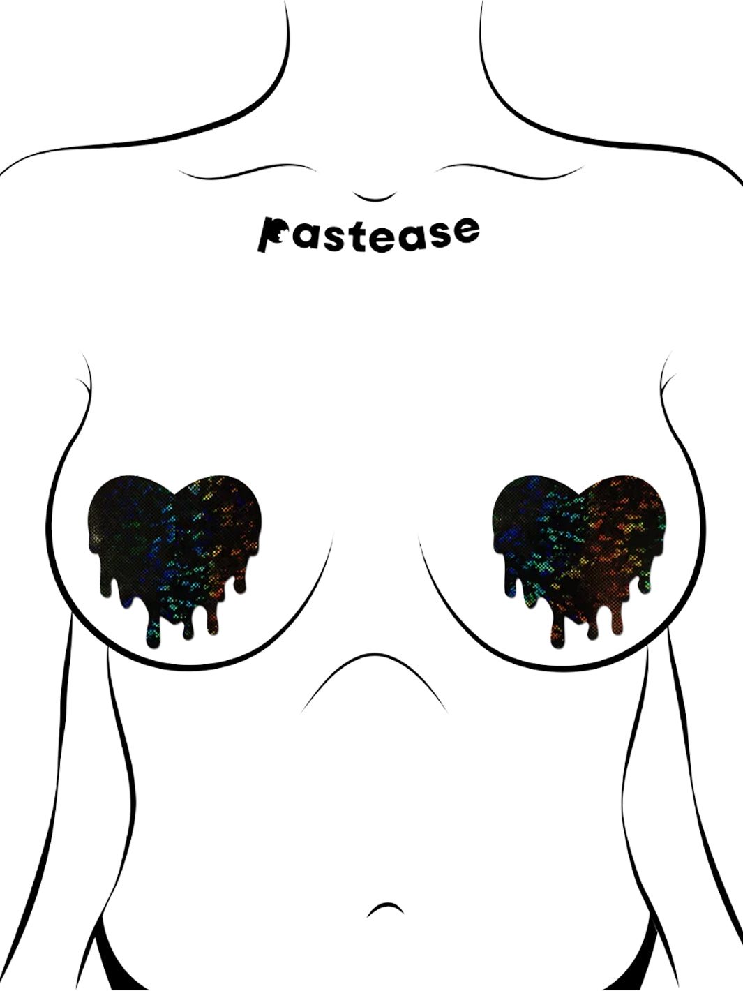 MELTING HEART NIPPLE PASTIES - BLACK