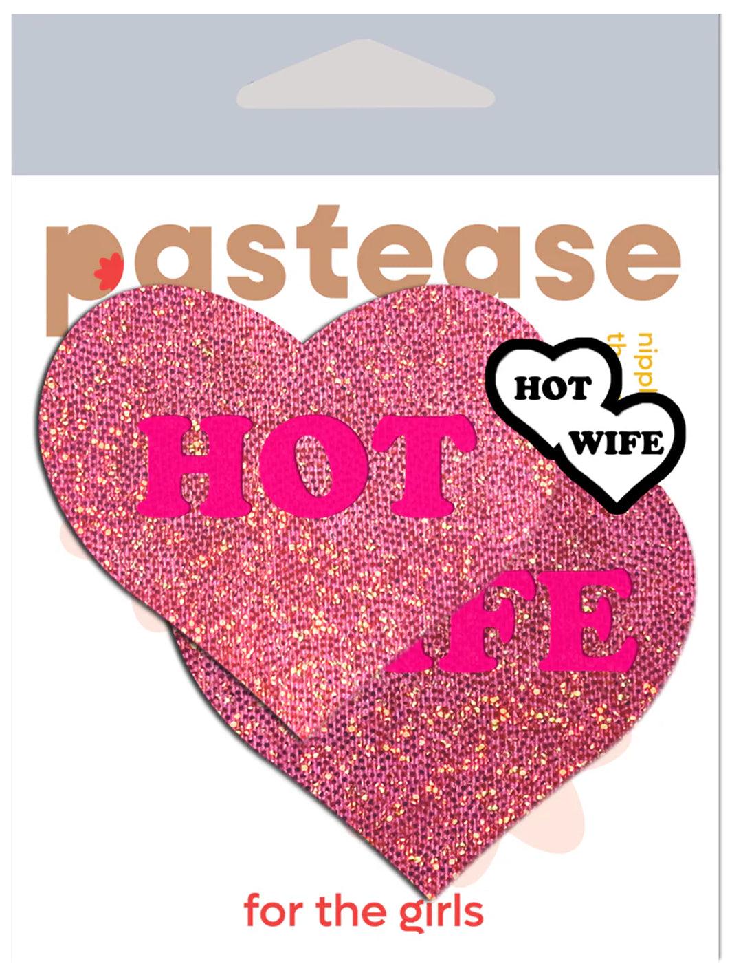 PINK HEART NIPPLE PASTIES - HOT WIFE