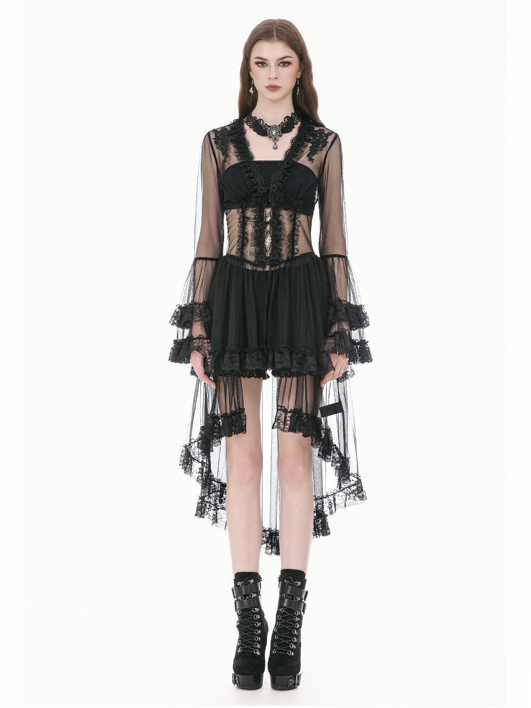 PHANTOM SHEER LACE ROBE