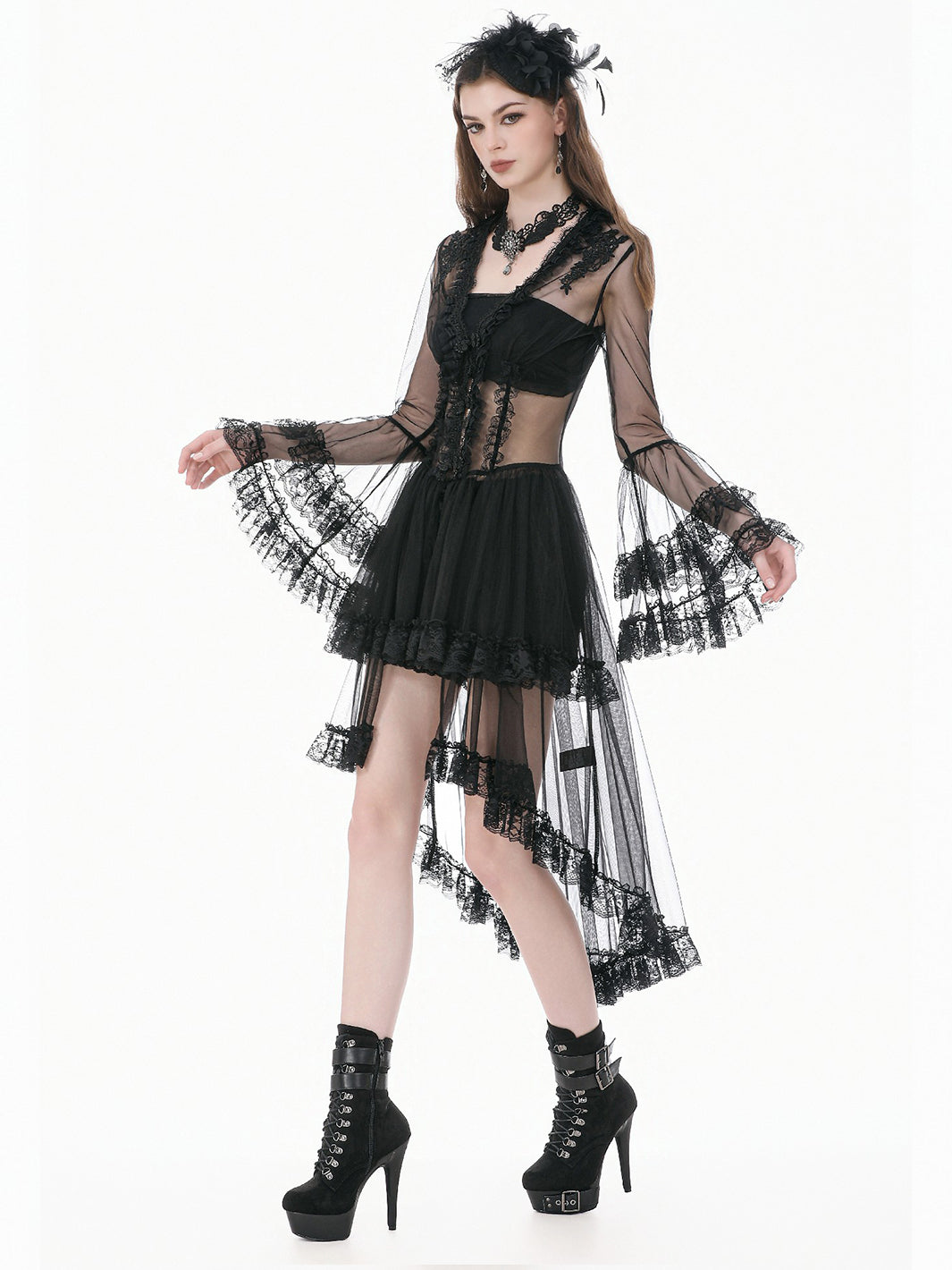 PHANTOM SHEER LACE ROBE