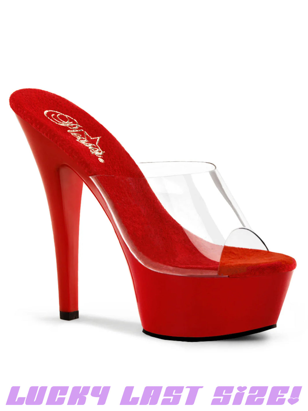 KISS-201 - CLEAR/RED - US WOMENS SIZE 7