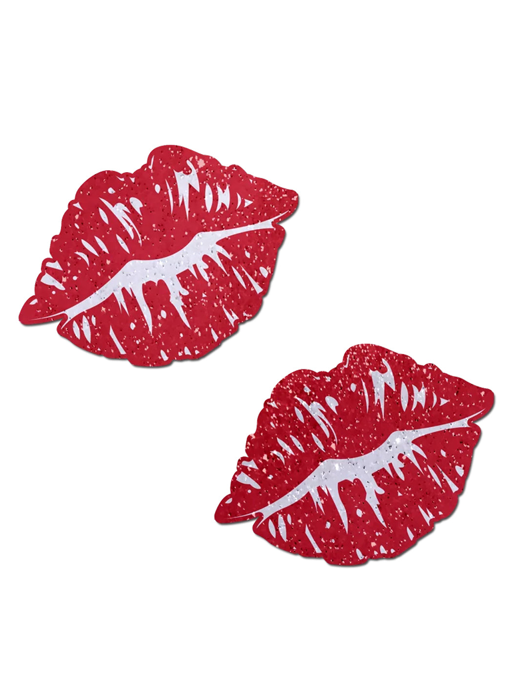 GLITTER KISS NIPPLE PASTIES - RED