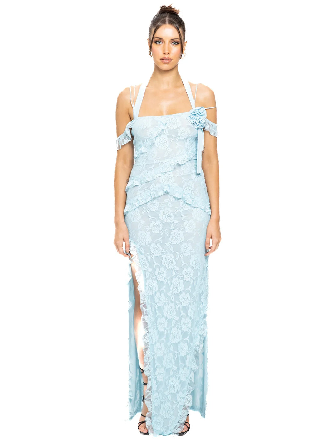 CRYSTA DRESS - BABY BLUE