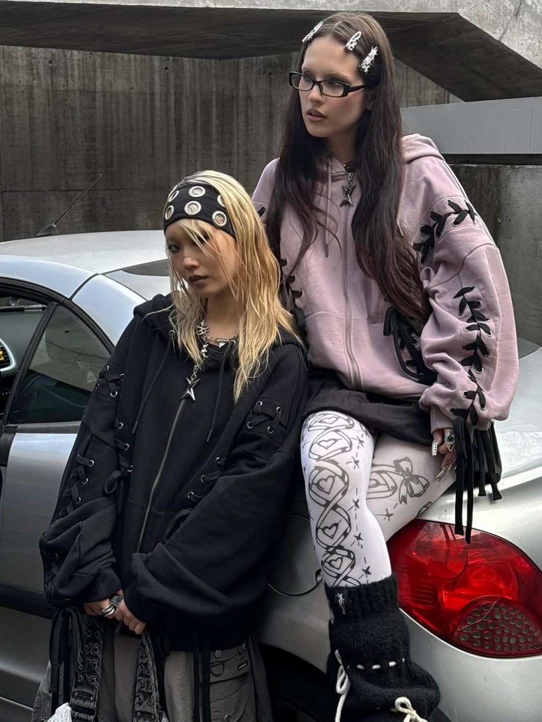 MIA PINK ZIP UP HOODIE