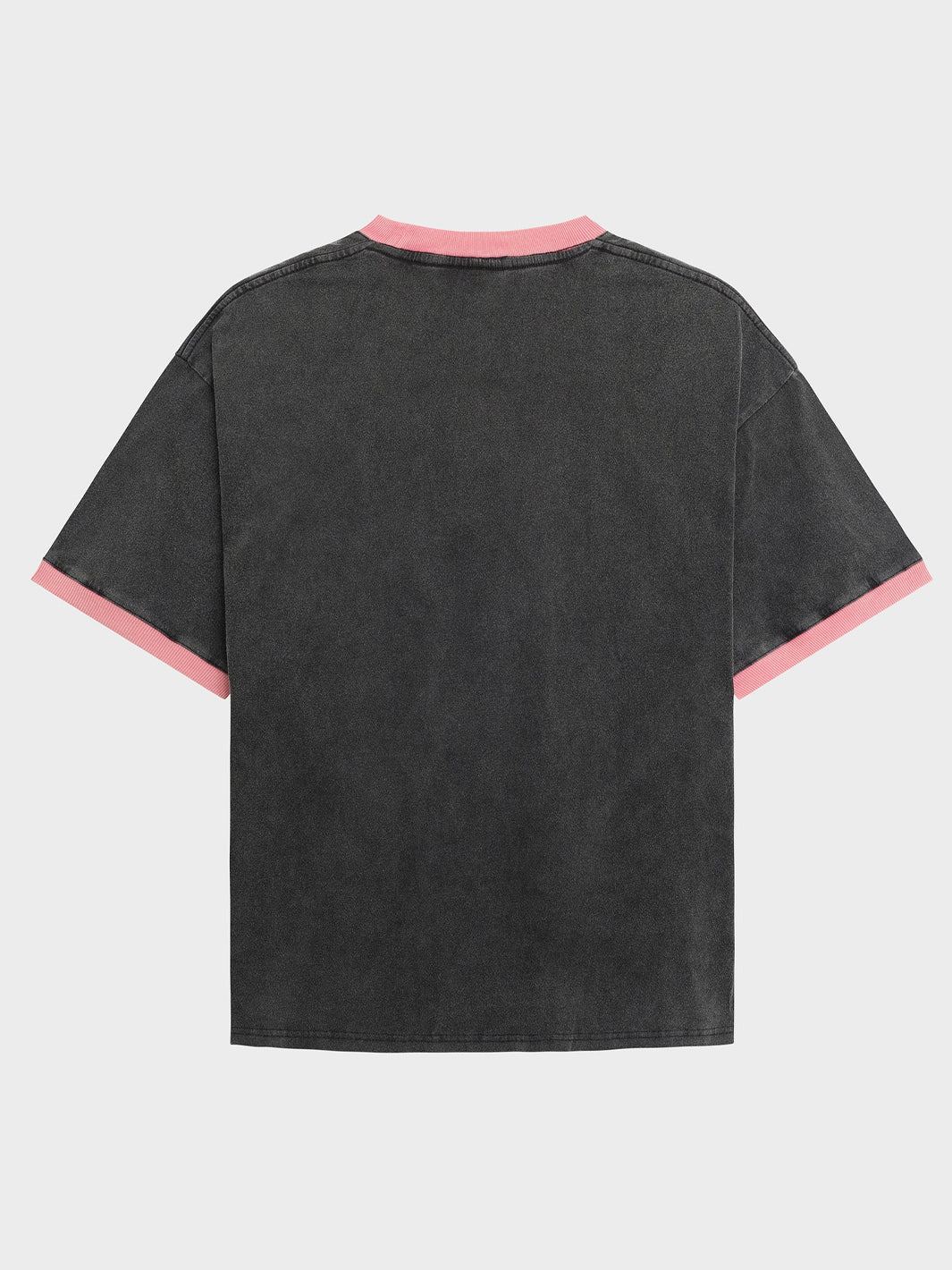 NEON COWGIRL RINGER TEE - WASHED BLACK/PINK