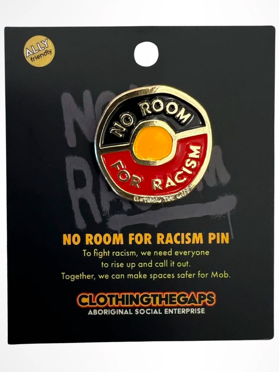 NO ROOM FOR RACISM PIN