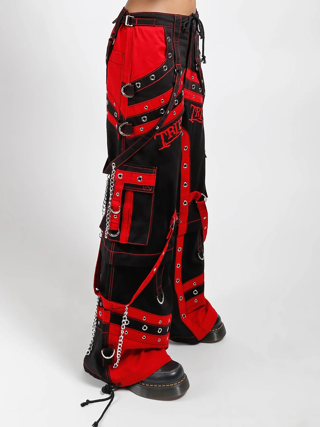OFF TRACK PANT - BLACK/RED