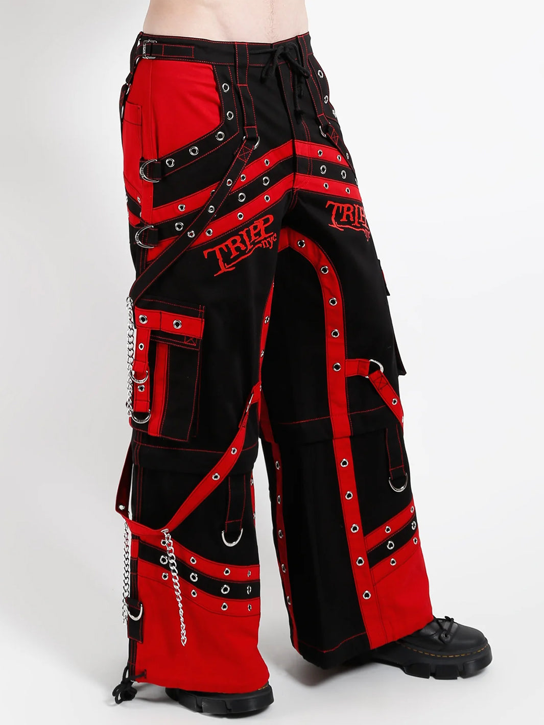 OFF TRACK PANT - BLACK/RED
