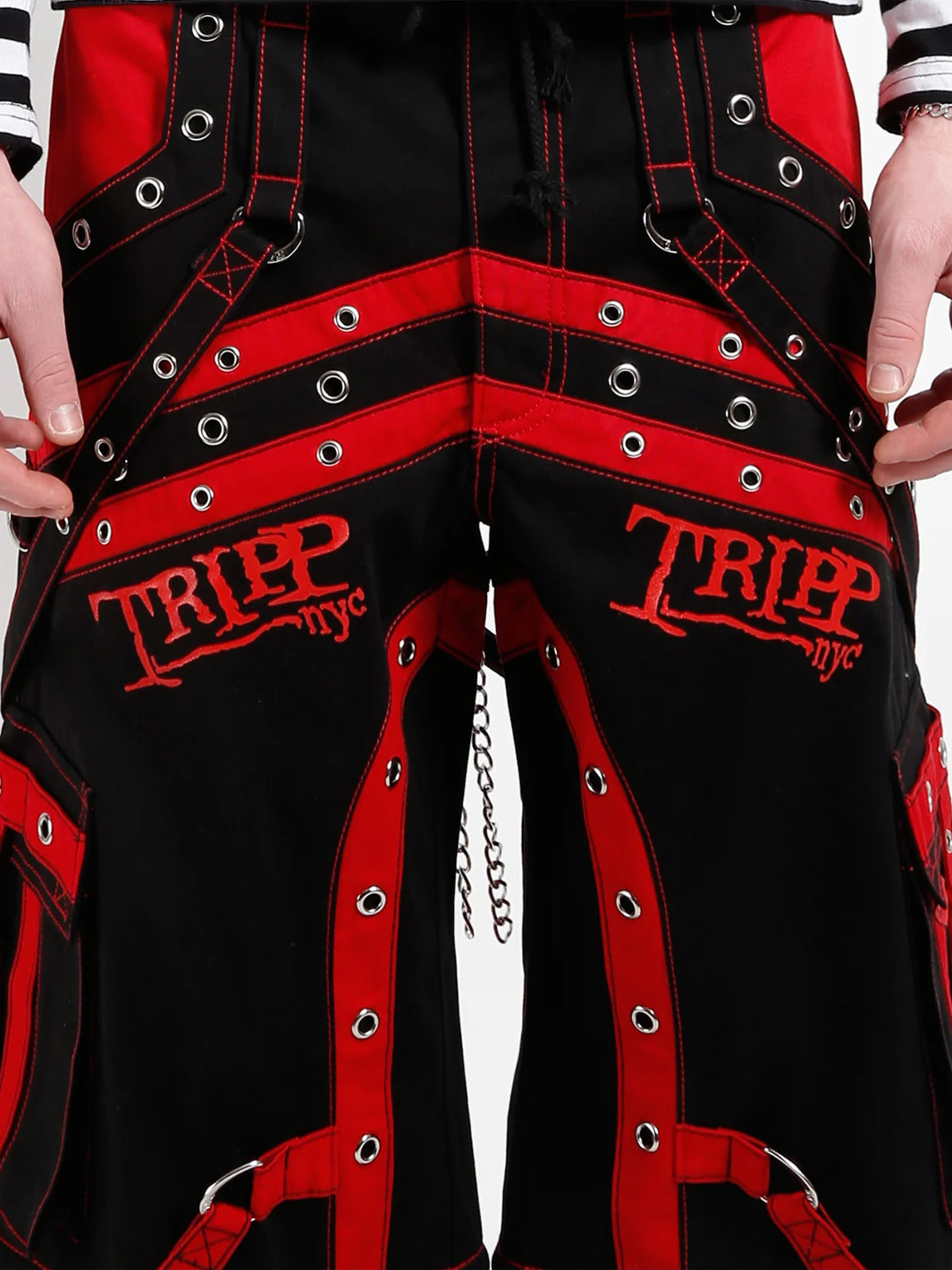 OFF TRACK PANT - BLACK/RED