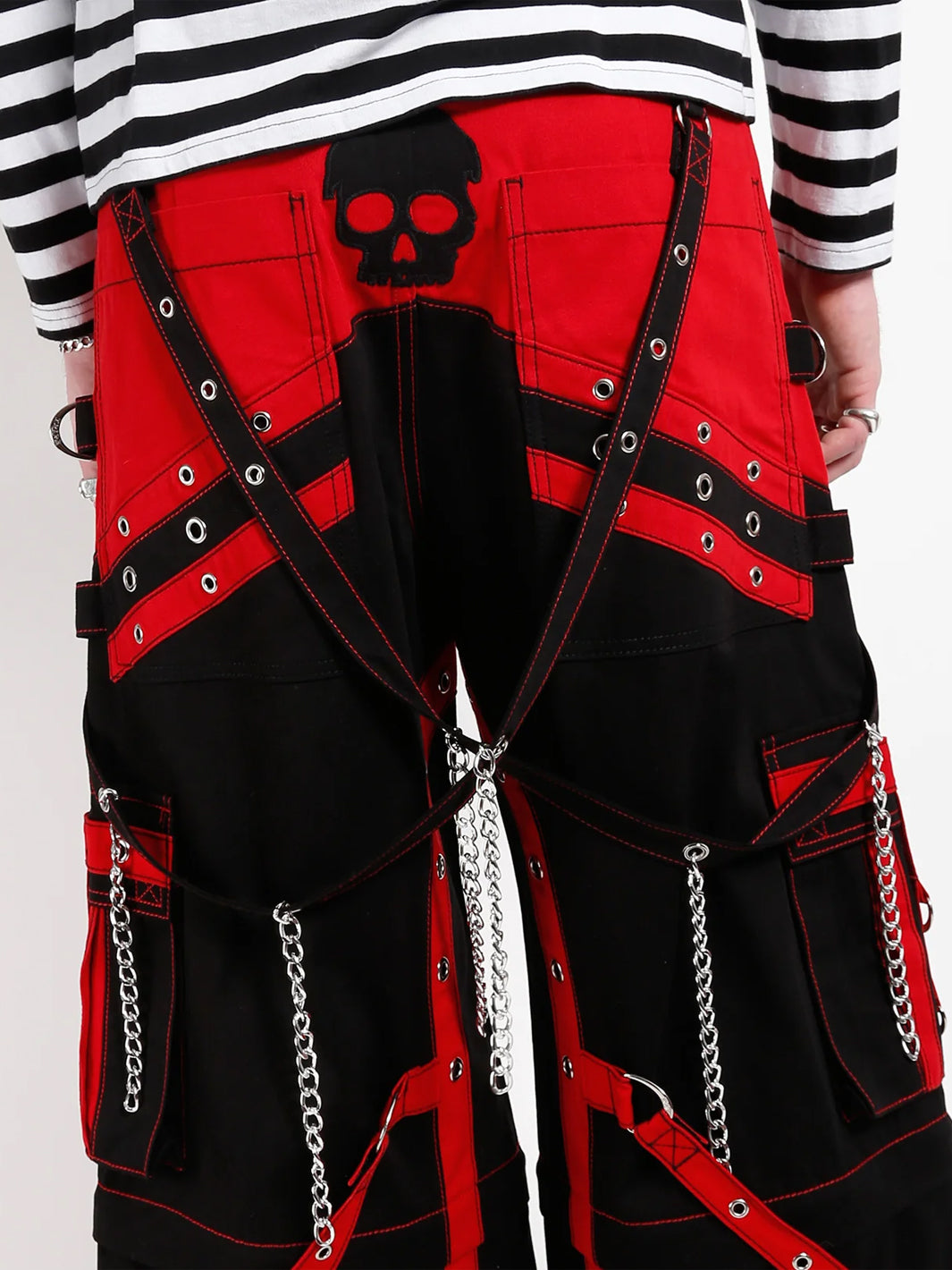 OFF TRACK PANT - BLACK/RED
