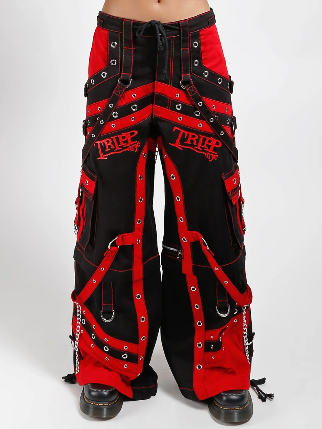 OFF TRACK PANT - BLACK/RED