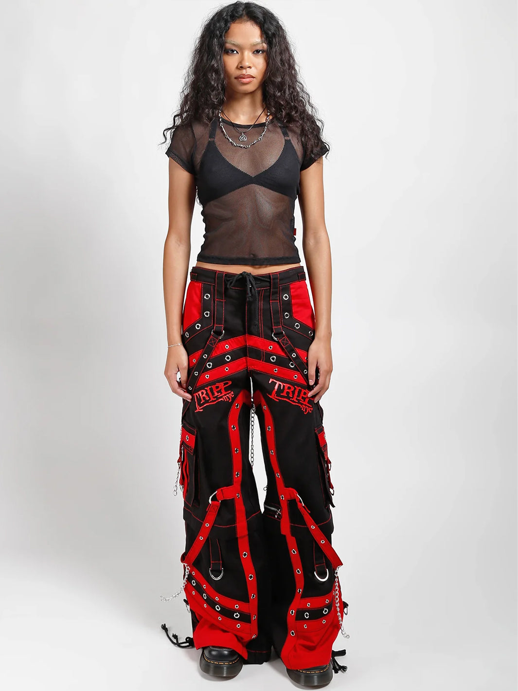 OFF TRACK PANT - BLACK/RED