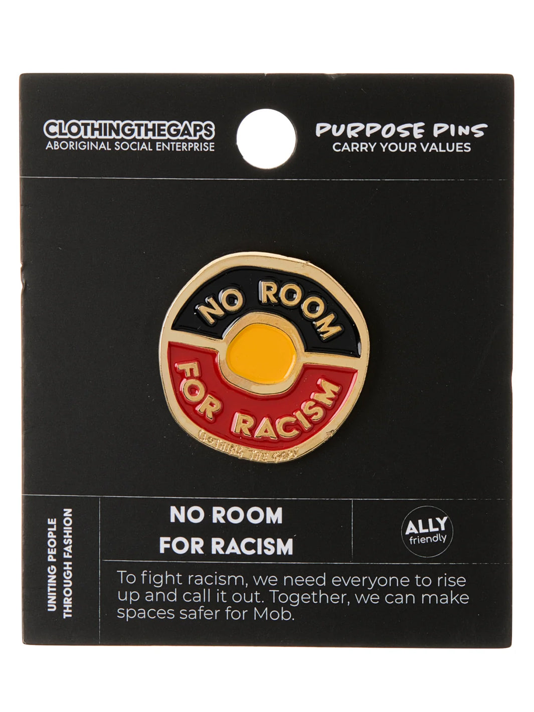 NO ROOM FOR RACISM PIN