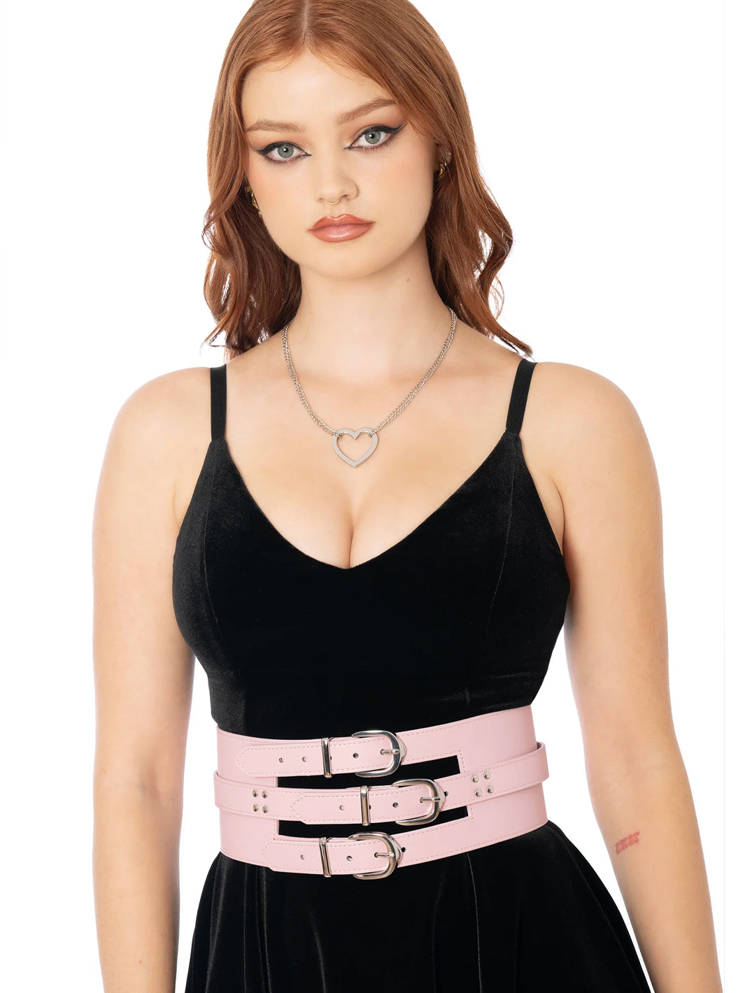 The Offsider Triple Buckle Belt - Pastel Pink