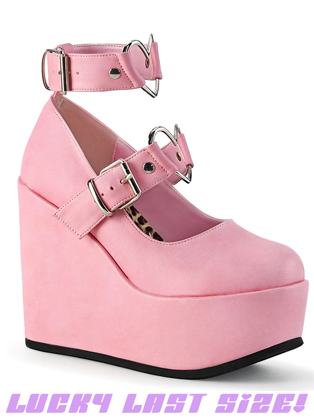 POISON-99-2 - BABY PINK VEGAN LEATHER - SIZE 10