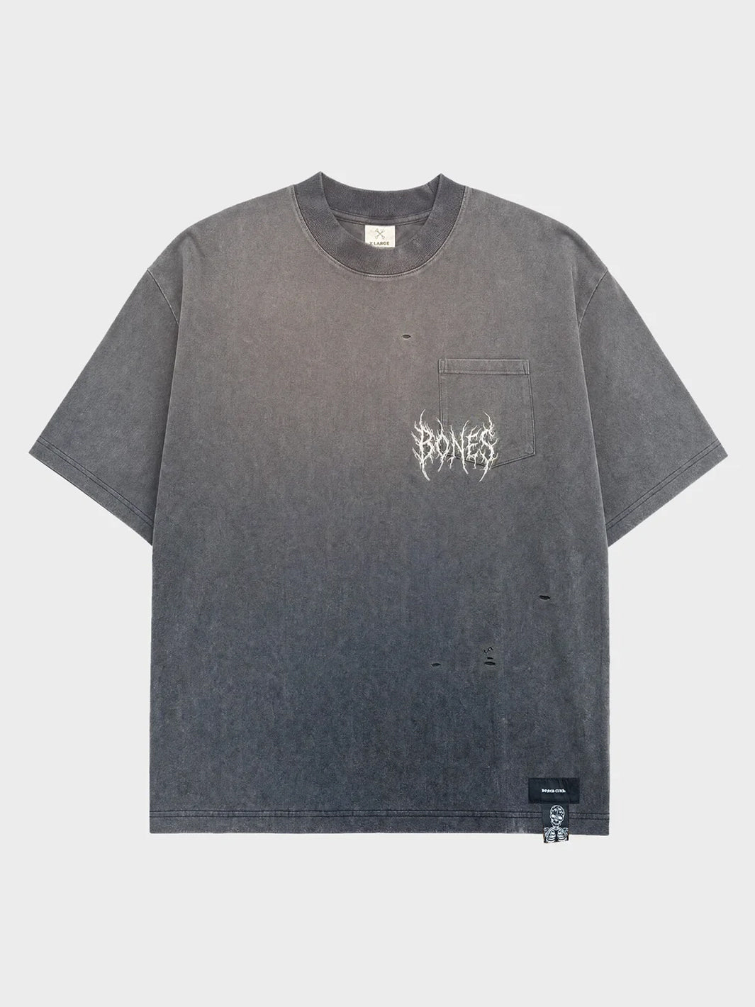 PUNK POCKET TEE - SUNFADED GREY